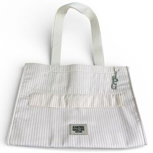 Jean Paul Gaultier White Striped Tote Bag
